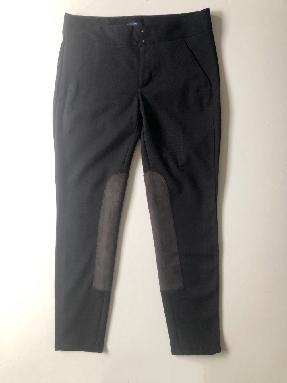 NWOT Mid rise Black Twill, Faux Suede 4 Pocket Trouser